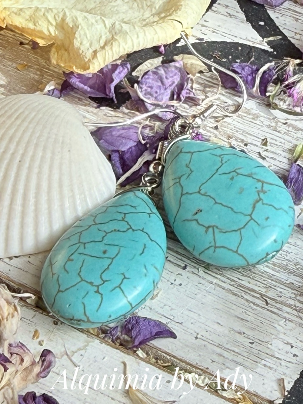 XL + Turquoise +  Blue Teardrop Earrings
